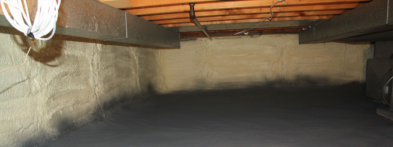 Aurora spray foam insulation for crawl spaces